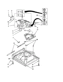Machine Base parts for Whirlpool Washer LSQ9560PW2 from AppliancePartsPros.com