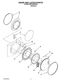 02 - Door And Latch Parts parts for Whirlpool Washer MWFW8300SW02 from AppliancePartsPros.com