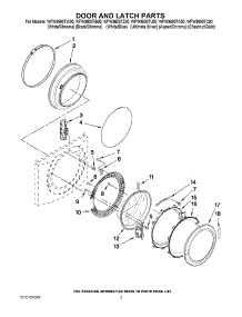 02 - Door And Latch Parts parts for Whirlpool Washer WFW9600TU00 from AppliancePartsPros.com