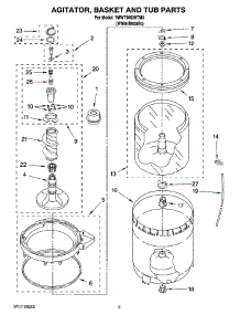 03 - Agitator, Basket And Tub Parts parts for Whirlpool Washer 7MWT98930TM0 from AppliancePartsPros.com