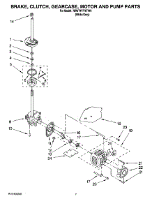 04 - Brake, Clutch, Gearcase, Motor And Pump Parts parts for Whirlpool Washer 7MWT97770TW0 from AppliancePartsPros.com