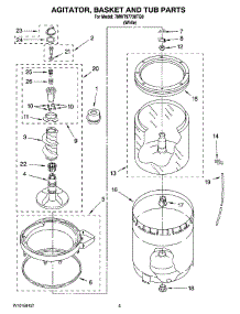 03 - Agitator, Basket And Tub Parts parts for Whirlpool Washer 7MWT97730TQ0 from AppliancePartsPros.com