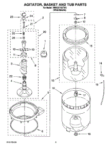 03 - Agitator, Basket And Tub Parts parts for Whirlpool Washer 7MWS87750TW0 from AppliancePartsPros.com