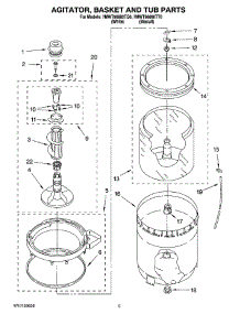 03 - Agitator, Basket And Tub Parts parts for Whirlpool Washer 7MWT96680TT0 from AppliancePartsPros.com