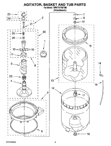 03 - Agitator, Basket And Tub Parts parts for Whirlpool Washer 7MWT97750TM0 from AppliancePartsPros.com