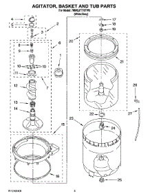 03 - Agitator, Basket And Tub Parts parts for Whirlpool Washer 7MWL87770TW0 from AppliancePartsPros.com