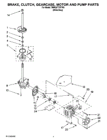 04 - Brake, Clutch, Gearcase, Motor And Pump Parts parts for Whirlpool Washer 7MWL87770TW0 from AppliancePartsPros.com