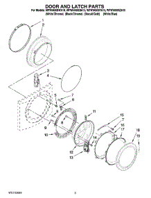 02 - Door And Latch Parts parts for Whirlpool Washer WFW9400SBA10 from AppliancePartsPros.com