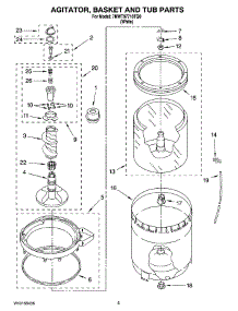 03 - Agitator, Basket And Tub Parts parts for Whirlpool Washer 7MWT97710TQ0 from AppliancePartsPros.com