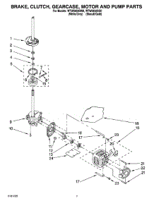 04 - Brake, Clutch, Gearcase, Motor And Pump Parts parts for Whirlpool Washer WTW5850SW0 from AppliancePartsPros.com