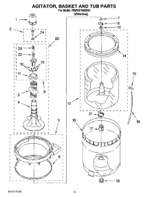03 - Agitator, Basket And Tub Parts parts for Whirlpool Washer 7MWD87640SW0 from AppliancePartsPros.com