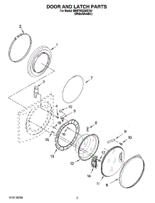 02 - Door And Latch Parts parts for Whirlpool Washer MWFW8500SR01 from AppliancePartsPros.com