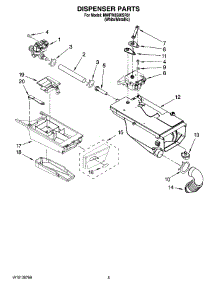 04 - Dispenser Parts parts for Whirlpool Washer MWFW8500SR01 from AppliancePartsPros.com