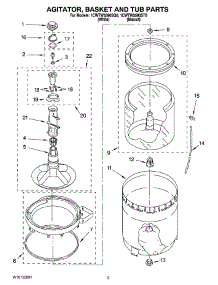 03 - Agitator, Basket And Tub Parts parts for Whirlpool Washer 1CWTW5590ST0 from AppliancePartsPros.com