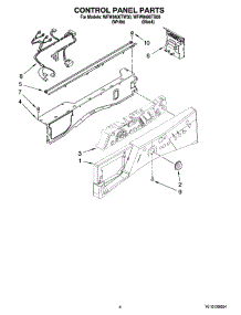 03 - Control Panel Parts parts for Whirlpool Washer WFW8400TB00 from AppliancePartsPros.com