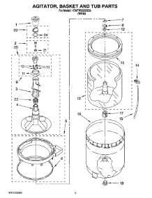 03 - Agitator, Basket And Tub Parts parts for Whirlpool Washer 1CWTW5520SQ0 from AppliancePartsPros.com