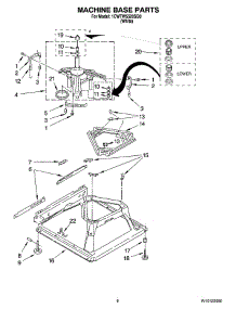 05 - Machine Base Parts parts for Whirlpool Washer 1CWTW5520SQ0 from AppliancePartsPros.com