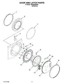 02 - Door And Latch Parts parts for Whirlpool Washer WFW8300SW02 from AppliancePartsPros.com