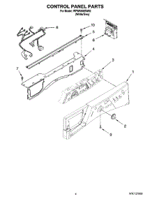 03 - Control Panel Parts parts for Whirlpool Washer WFW8300SW02 from AppliancePartsPros.com