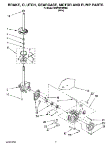 04 - Brake, Clutch, Gearcase, Motor And Pump Parts parts for Whirlpool Washer 3XWTW5105SQ0 from AppliancePartsPros.com