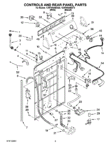 02 - Controls And Rear Panel Parts parts for Whirlpool Washer 1CWTW5590SQ0 from AppliancePartsPros.com