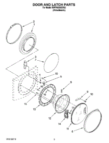 02 - Door And Latch Parts parts for Whirlpool Washer MWFW8500SR02 from AppliancePartsPros.com