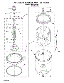 03 - Agitator, Basket And Tub Parts parts for Whirlpool Washer 7MWC87660SM0 from AppliancePartsPros.com