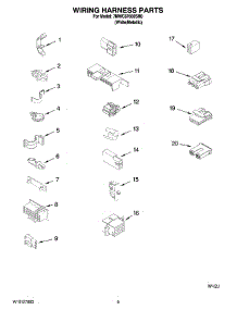06 - Wiring Harness Parts parts for Whirlpool Washer 7MWC87660SM0 from AppliancePartsPros.com