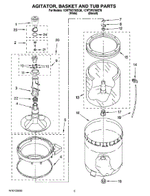 03 - Agitator, Basket And Tub Parts parts for Whirlpool Washer 1CWTW5790ST0 from AppliancePartsPros.com