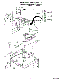 05 - Machine Base Parts parts for Whirlpool Washer 1CWTW5790ST0 from AppliancePartsPros.com