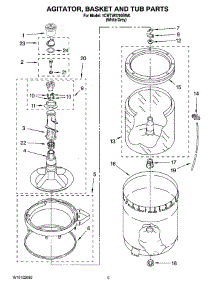 03 - Agitator, Basket And Tub Parts parts for Whirlpool Washer 1CWTW5700SW0 from AppliancePartsPros.com