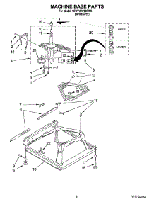 05 - Machine Base Parts parts for Whirlpool Washer 1CWTW5700SW0 from AppliancePartsPros.com