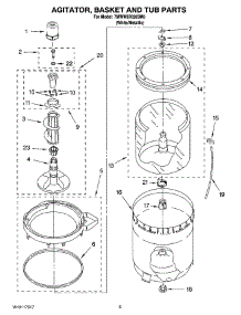 03 - Agitator, Basket And Tub Parts parts for Whirlpool Washer 7MWW87620SM0 from AppliancePartsPros.com