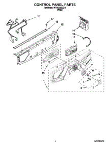 03 - Control Panel Parts parts for Whirlpool Washer WFW9200SQ10 from AppliancePartsPros.com