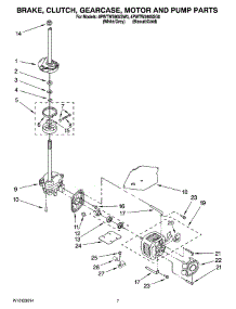 04 - Brake, Clutch, Gearcase, Motor And Pump Parts parts for Whirlpool Washer 4PWTW5905SW0 from AppliancePartsPros.com