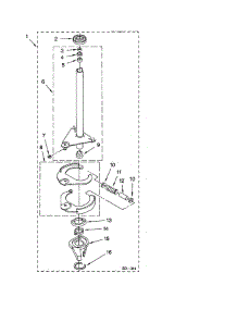 Brake / Drive Tube parts for Whirlpool Washer LBR4121JQ2 from AppliancePartsPros.com