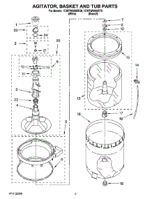 03 - Agitator, Basket And Tub Parts parts for Whirlpool Washer 1CWTW5500SQ0 from AppliancePartsPros.com