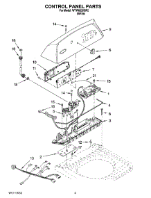 02 - Control Panel Parts parts for Whirlpool Washer WTW6200SW2 from AppliancePartsPros.com