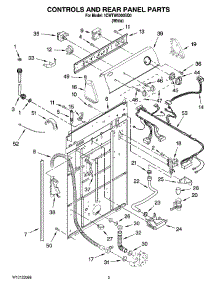 02 - Controls And Rear Panel Parts parts for Whirlpool Washer 1CWTW5300SQ0 from AppliancePartsPros.com