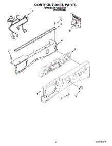 03 - Control Panel Parts parts for Whirlpool Washer WFW8500SR01 from AppliancePartsPros.com