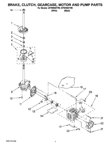 04 - Brake, Clutch, Gearcase, Motor And Pump Parts parts for Whirlpool Washer WTW5900TW0 from AppliancePartsPros.com
