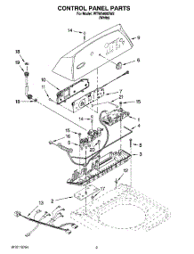 02 - Control Panel Parts parts for Whirlpool Washer WTW6400SW2 from AppliancePartsPros.com