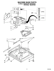 05 - Machine Base Parts parts for Whirlpool Washer WTW5840SG0 from AppliancePartsPros.com
