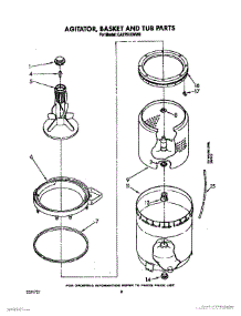 06 - Agitator, Basket And Tub parts for Whirlpool Washer CA2751XWW0 from AppliancePartsPros.com