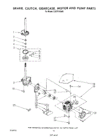 08 - Brake, Clutch, Gearcase, Motor And Pump parts for Whirlpool Washer CA2751XSW2 from AppliancePartsPros.com