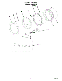 03 - Door Parts parts for Whirlpool Washer LHW0050PQ0 from AppliancePartsPros.com