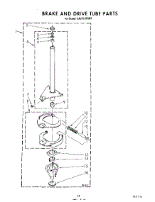 11 - Brake And Drive Tube parts for Whirlpool Washer CA2751XSW5 from AppliancePartsPros.com