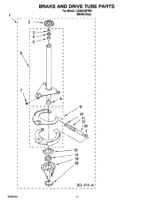 07 - Brake And Drive Tube Parts parts for Whirlpool Washer LSQ9550PW0 from AppliancePartsPros.com