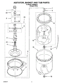 03 - Agitator, Basket And Tub Parts parts for Whirlpool Washer LSQ8000LQ1 from AppliancePartsPros.com