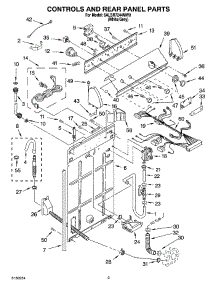 02 - Controls And Rear Panel Parts parts for Whirlpool Washer 6ALSR7244MW0 from AppliancePartsPros.com